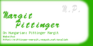 margit pittinger business card